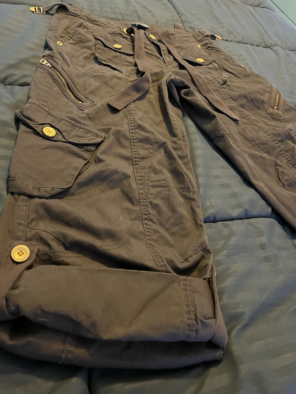 Vintage Armani Exchange Y2K Cargo Pants - Size 4 - NWT - Picture 3 of 10